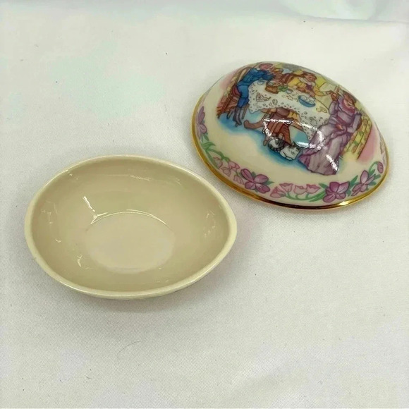 Lenox 1989 China Easter Egg Decorating Easter Eggs 24KT Gold Accent Trinket - Picture 4 of 11